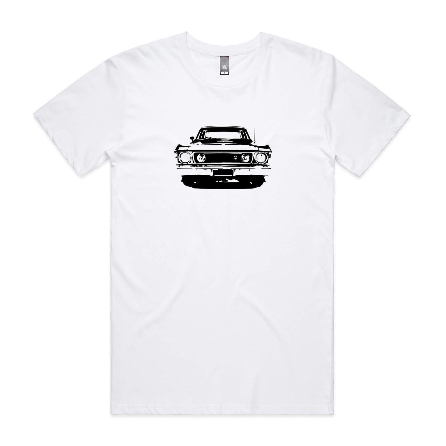 Ford XW Falcon t-shirt in white with black GT car graphic