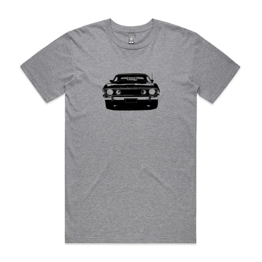 Ford XA Falcon t-shirt in grey with a black car silhouette graphic