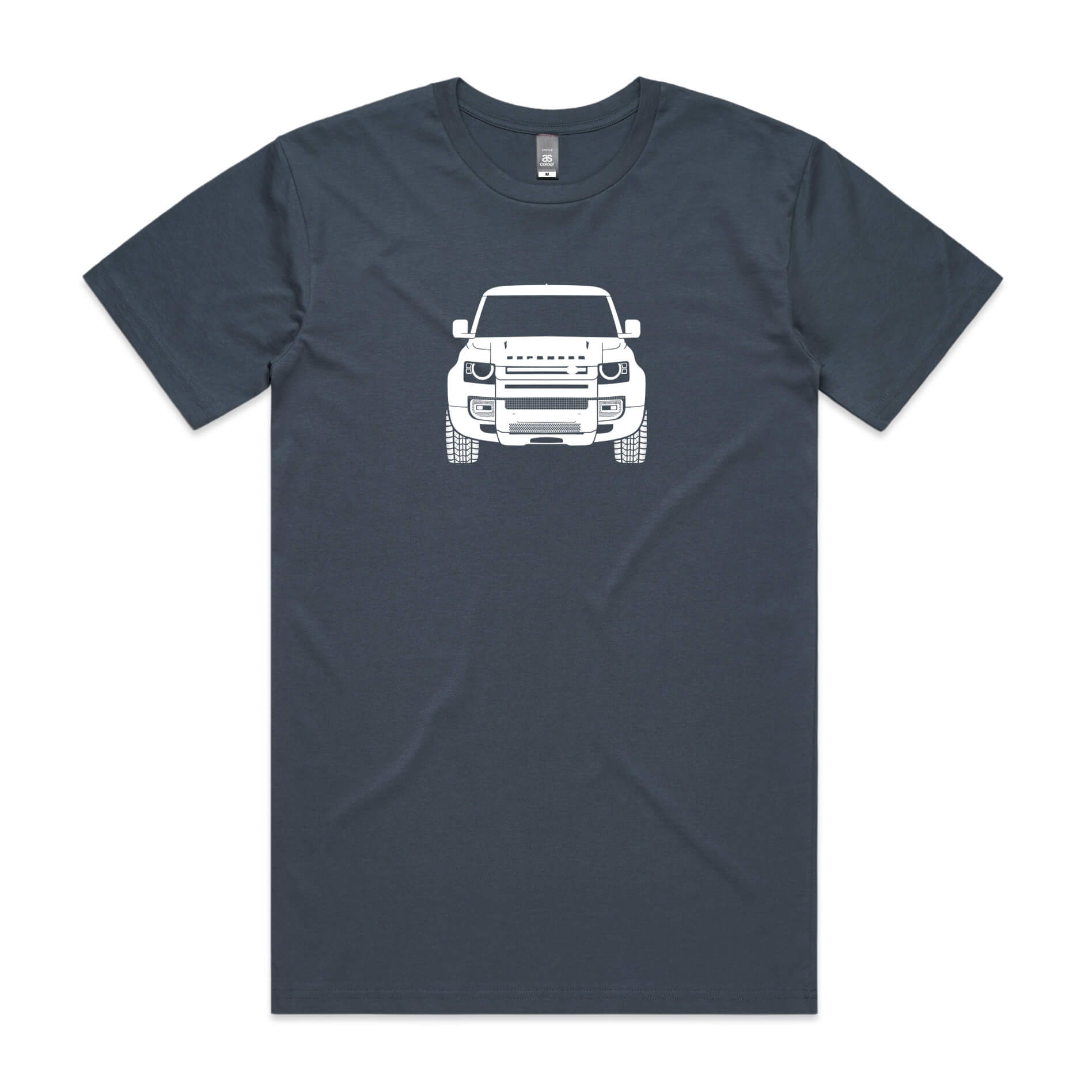 Petrol Blue Land Rover Defender 2020 T-Shirt Front Design