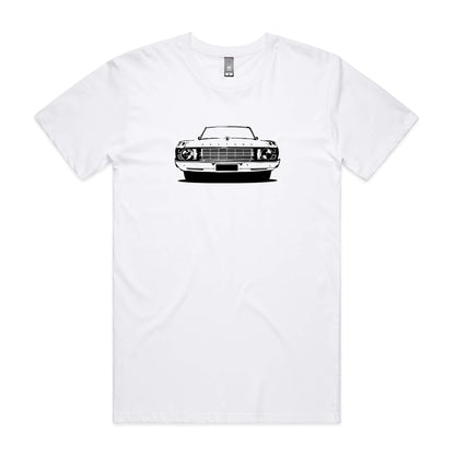 Chrysler Valiant VF t-shirt in white with black car graphic