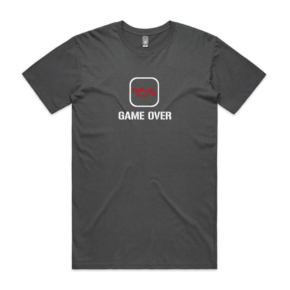Dark grey engine oil warning light t-shirt