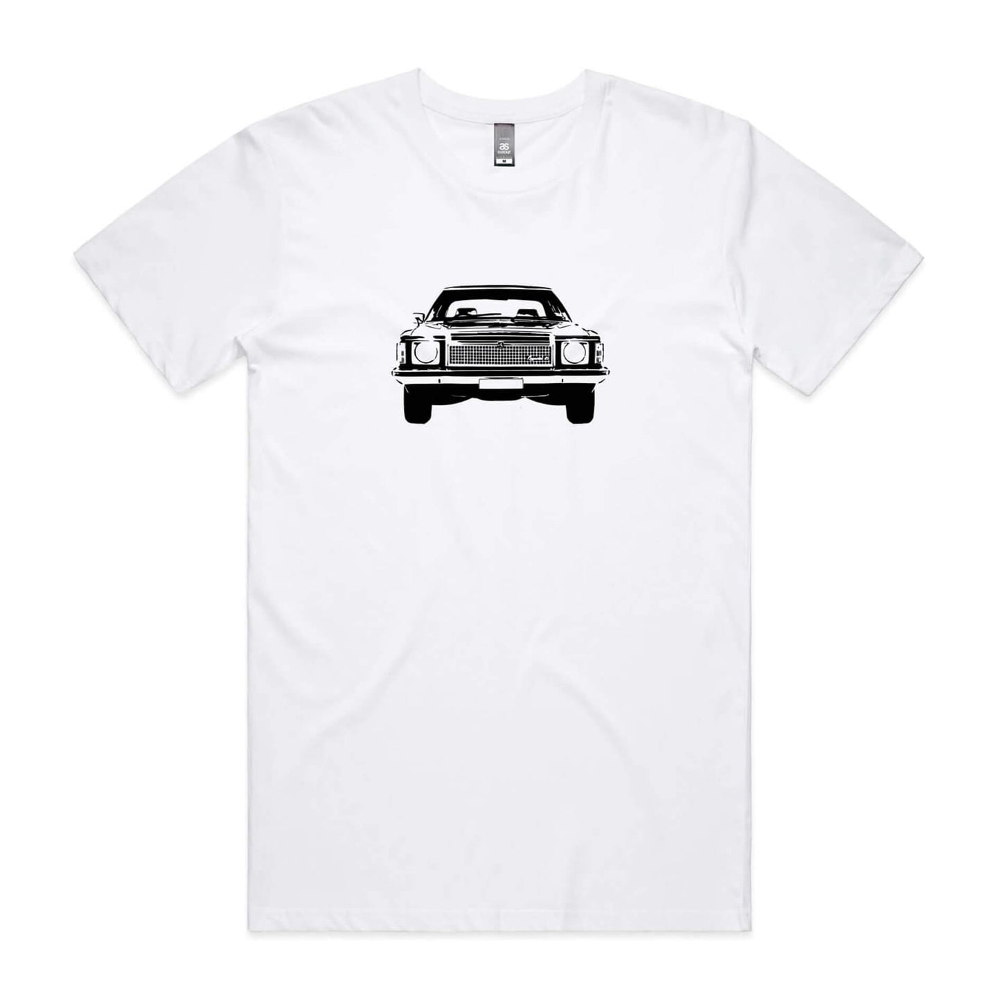 Holden HZ Kingswood t-shirt in white with black car silhouette graphic