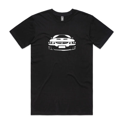 Holden VC8 Monaro t-shirt in black with white Commodore car graphic