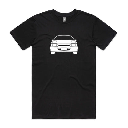 Holden VK Commodore t-shirt in black with white car graphic