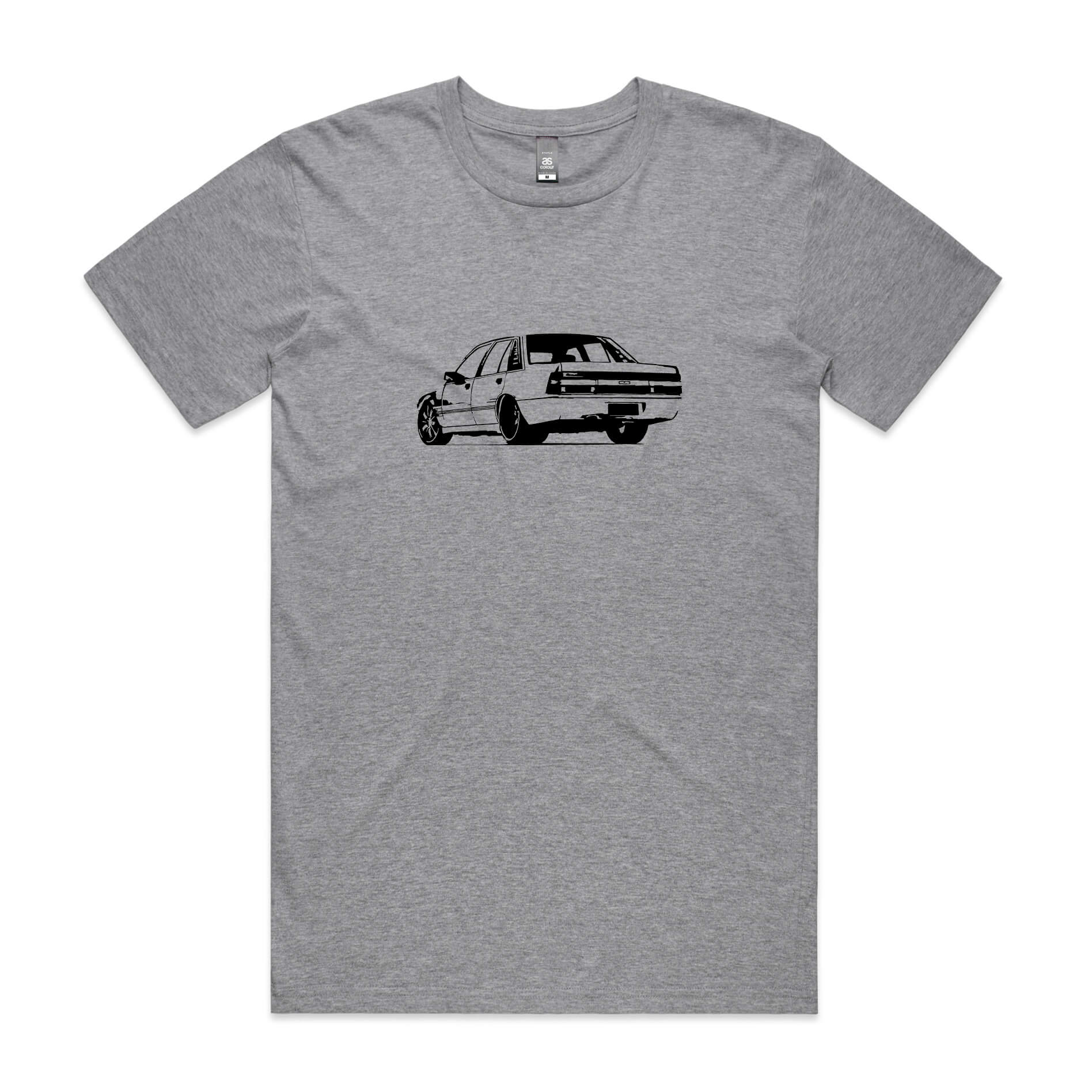 Holden VL Calais t-shirt in grey with black Commodore car graphic