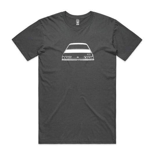 Holden LJ Torana t-shirt in charcoal grey with a white graphic of the GTR XU1 car