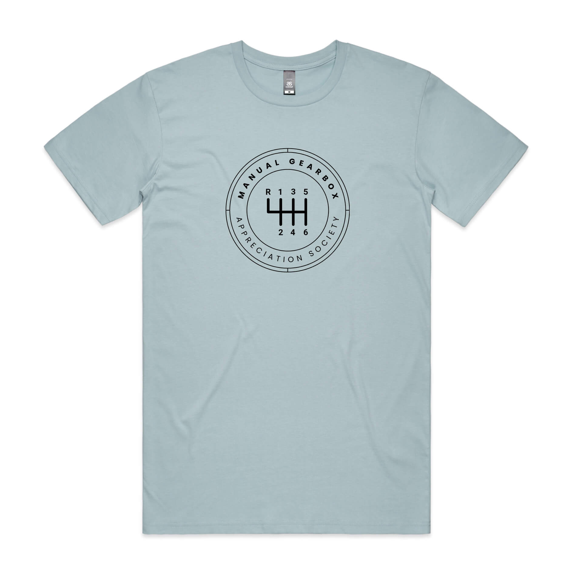 Manual gearbox t-shirt in light blue