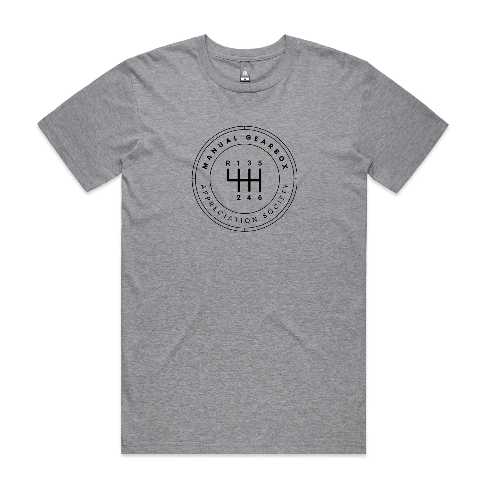 Manual gearbox t-shirt in grey marle