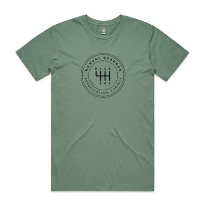 Manual gearbox t-shirt in sage green