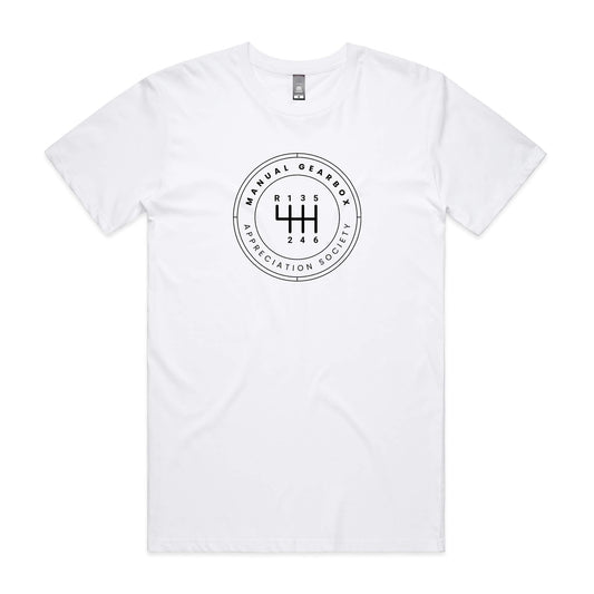 Manual gearbox t-shirt in white