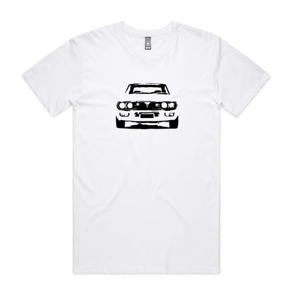 Mazda RX4 t-shirt in white with black rotary engine car graphic