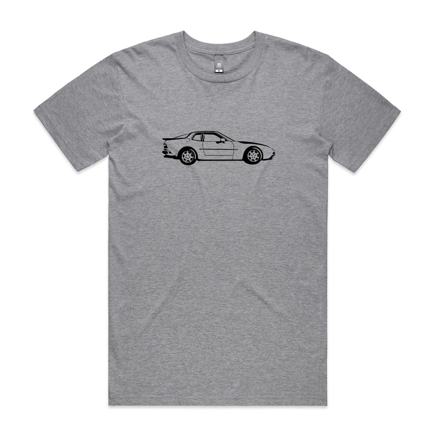 Porsche 944 t-shirt in grey with black car graphic