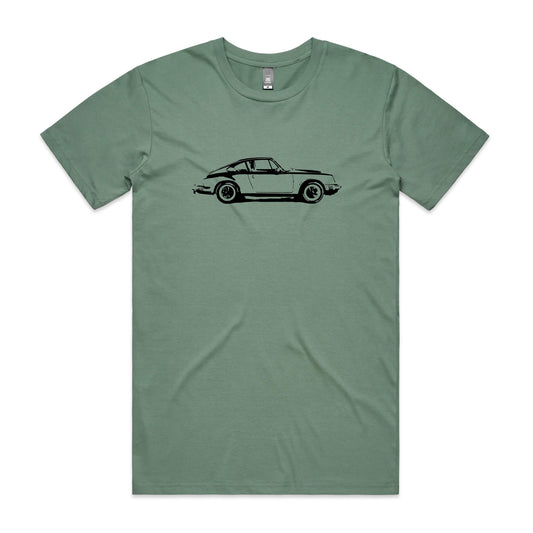 Porsche 911 t-shirt in sage green