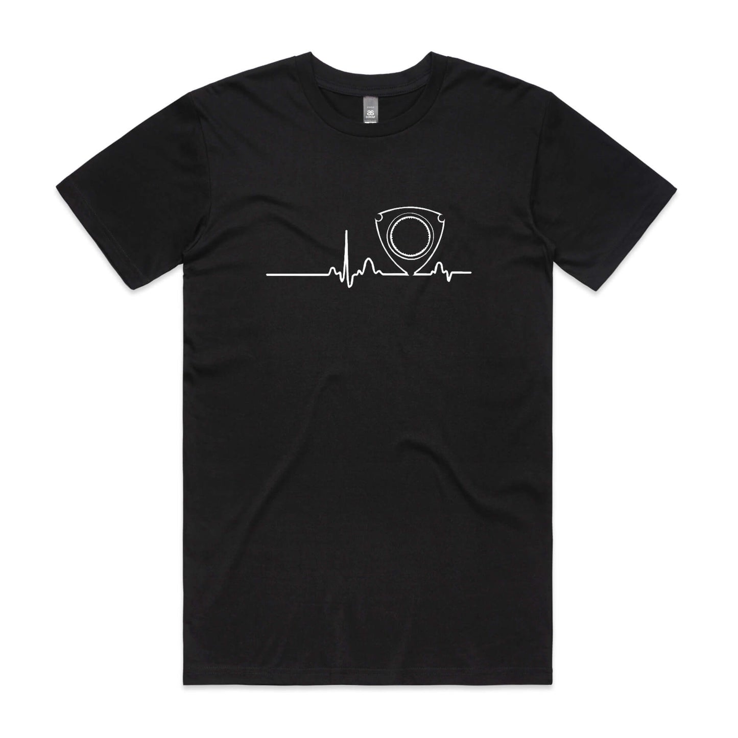Rotary pulse t-shirt in black