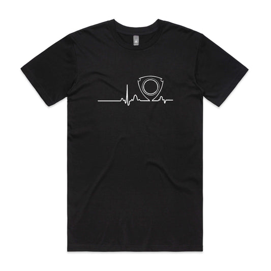 Rotary pulse t-shirt in black