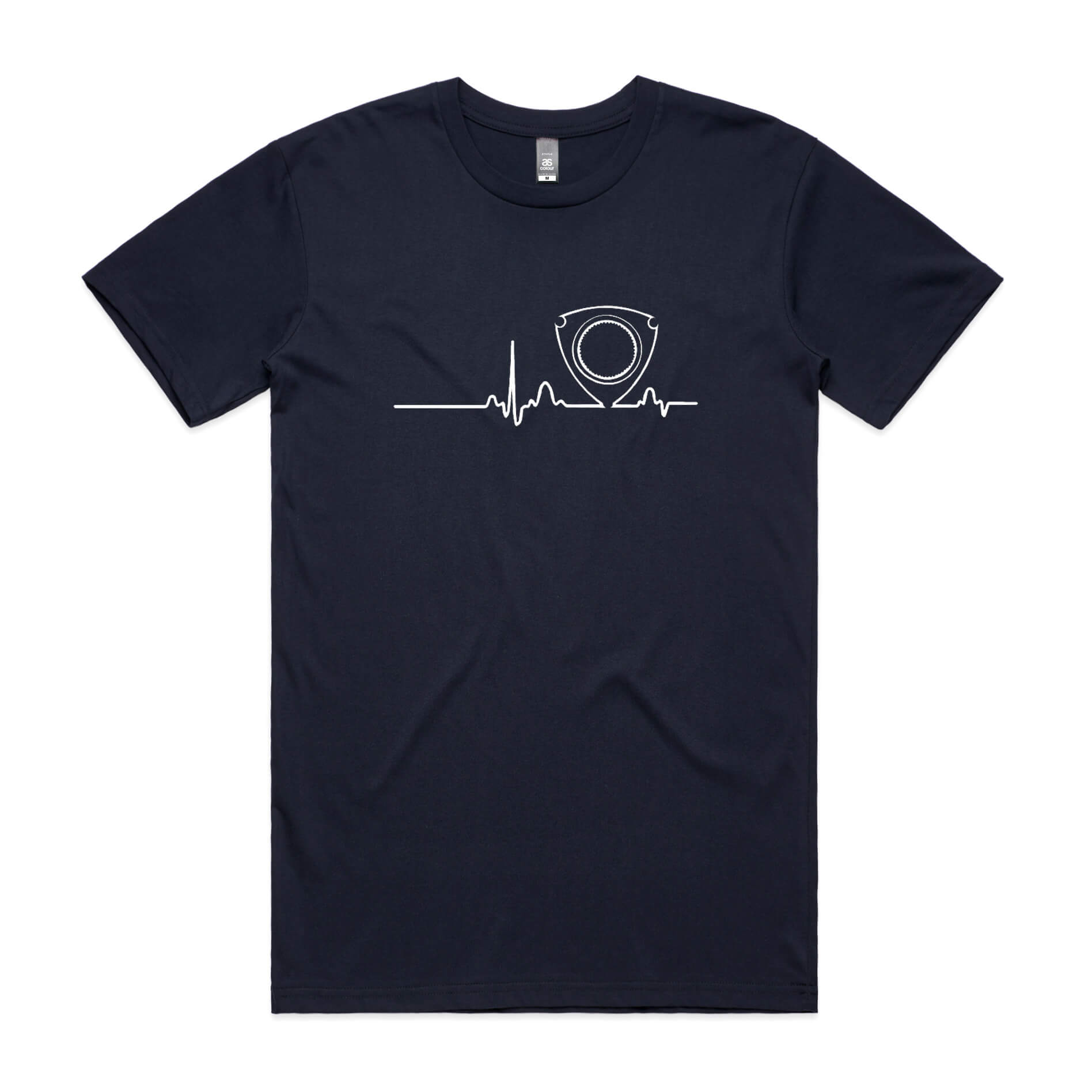 Rotary pulse t-shirt in navy blue