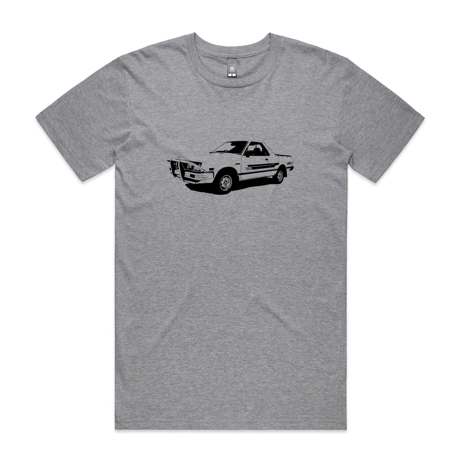 Subaru Brumby t-shirt in grey with black ute graphic