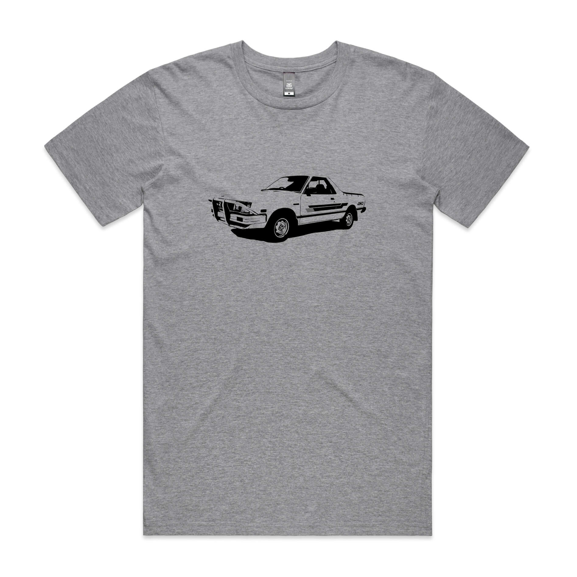 Subaru Brumby t-shirt in grey with black ute graphic